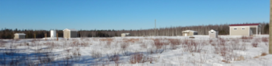 A winter time photo of the National Magnetic Calibration Facility.