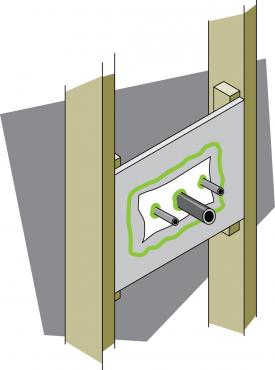 Sealed plumbing penetrations