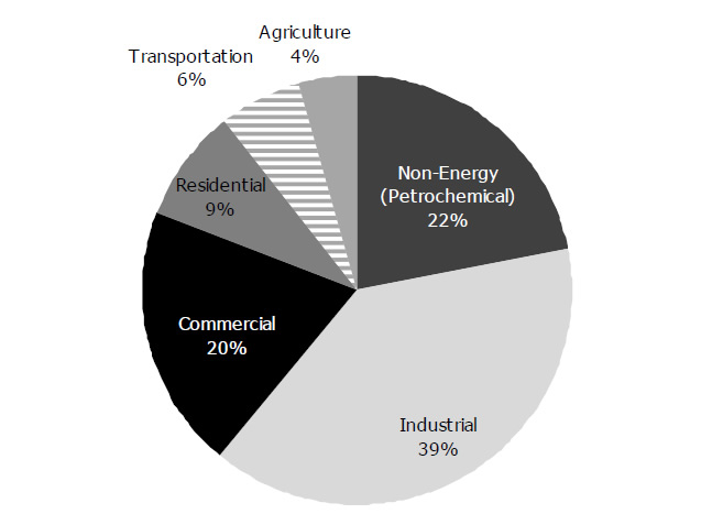 Figure 3.1: Canadian Propane Demand by Sector, 2012