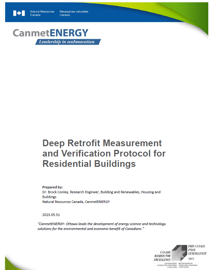 Deep Retrofit Measurement and Verification Protocol for Residential Buildings