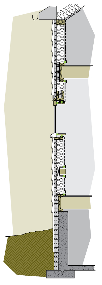 Figure 7-12 Exterior wall cross-section
