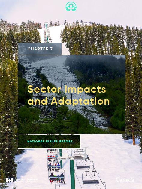 Chapter cover from the report with text: Chapter 7, Sector Impacts and Adaptation, National Issues Report