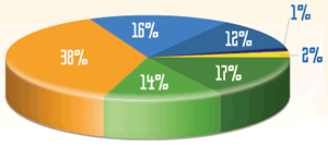 Figure 3: Share of Total Secondary Energy Use6 by Sector (2004)