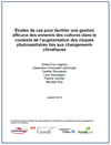 Cover page of case studies, titled «Études de cas pour faciliter une gestion efficace des ennemis des cultures dans le contexte de l'augmentation des risques phytosanitaires liés aux changements climatiques»