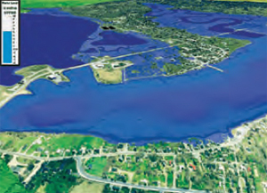 2008 flooding scenario map of Annapolis Royal.