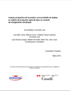 Cover page of case studies, intitulée « Analyse prospective de la position concurrentielle du Québec en matière de production agricole dans un contexte de changements climatiques»