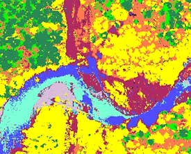 Cover of the soil from hyperspectral images map