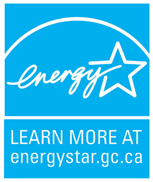 LEARN MORE AT energystar.gc.ca, vertical cyan symbol