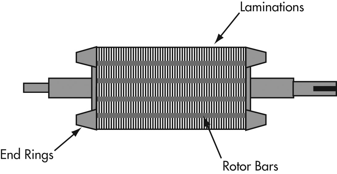 Diagram of a squirrel cage motor