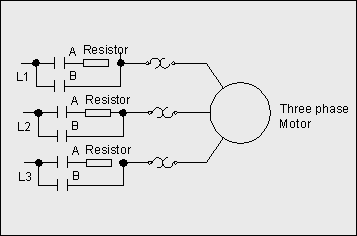 circuit diagram for a primary resistance starter