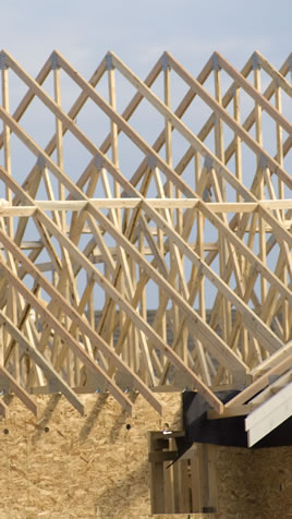 Pitched chord roof trusses