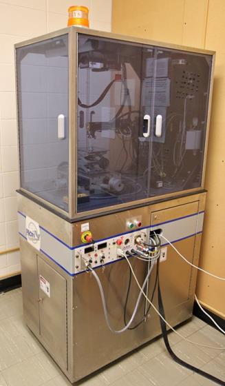 A machine to characterize the properties of metal.